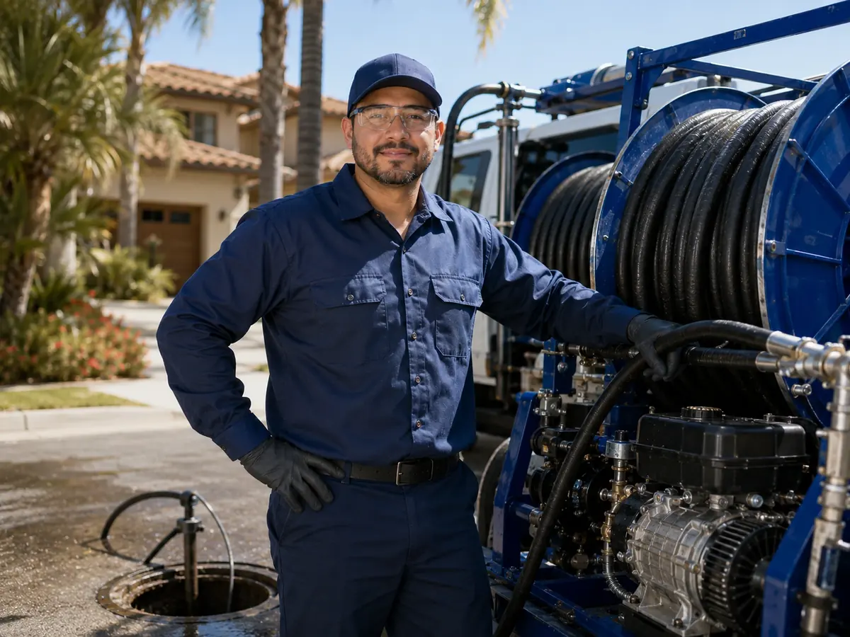 Hydro jet sewer cleaning in Santa Margarita